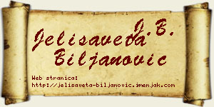 Jelisaveta Biljanović vizit kartica